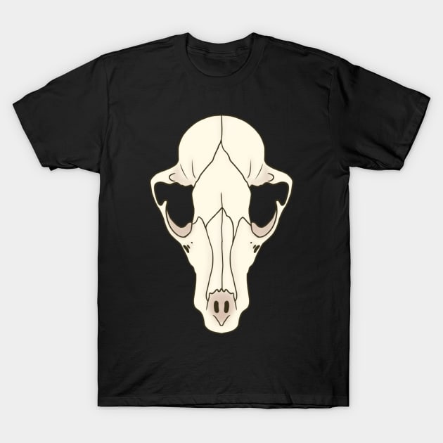 Shaded Racoon Skull T-Shirt by whizz0